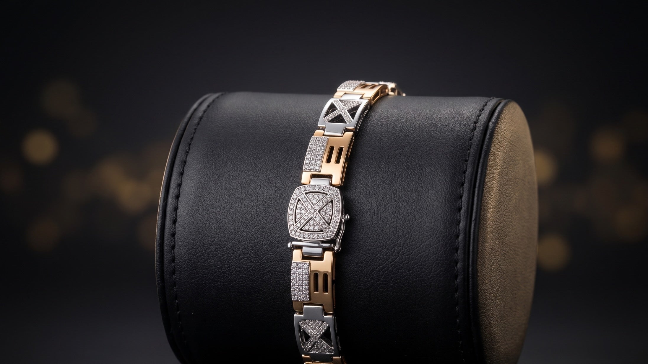 The Signature Two-Tone Link Bracelet — Handcrafted Men's Statement Piece