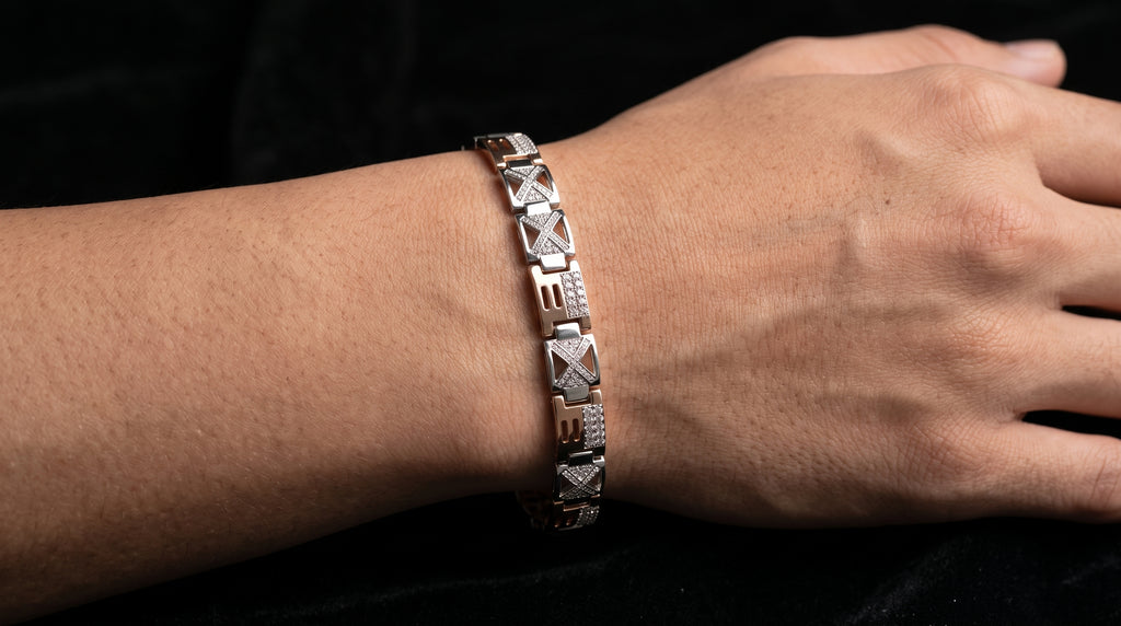 The Signature Two-Tone Link Bracelet — Handcrafted Men's Statement Piece