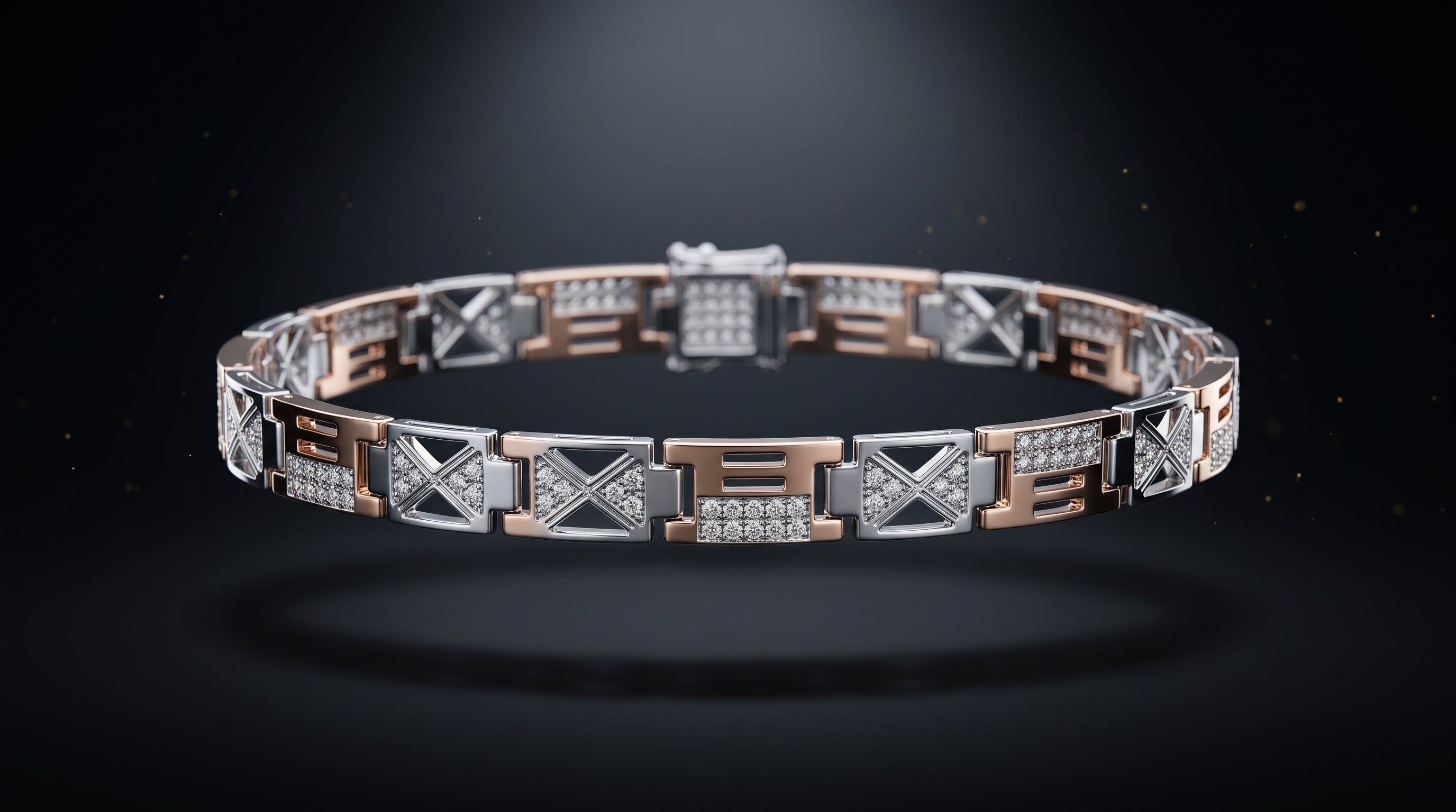The Signature Two-Tone Link Bracelet — Handcrafted Men's Statement Piece