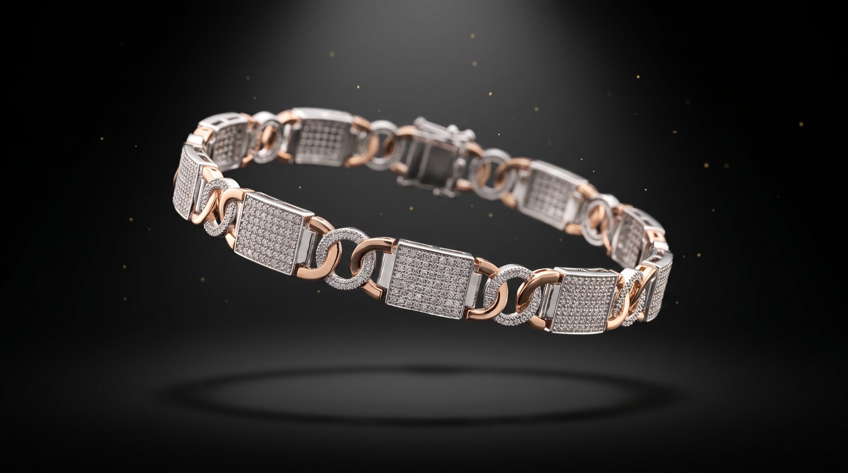 The Signature Two-Tone Link Bracelet — Handcrafted Men's Statement Piece