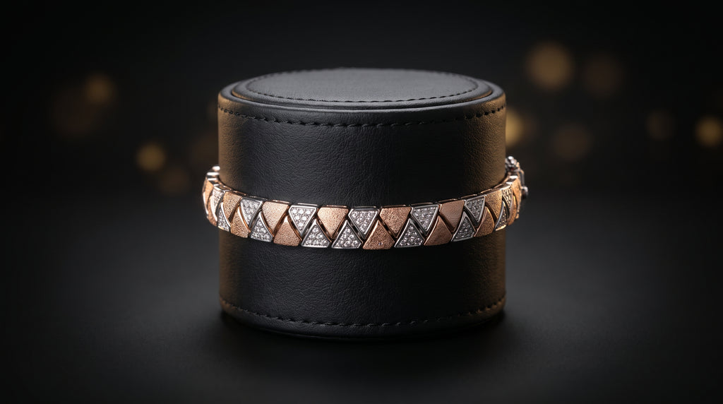 The Signature Two-Tone Link Bracelet — Handcrafted Men's Statement Piece
