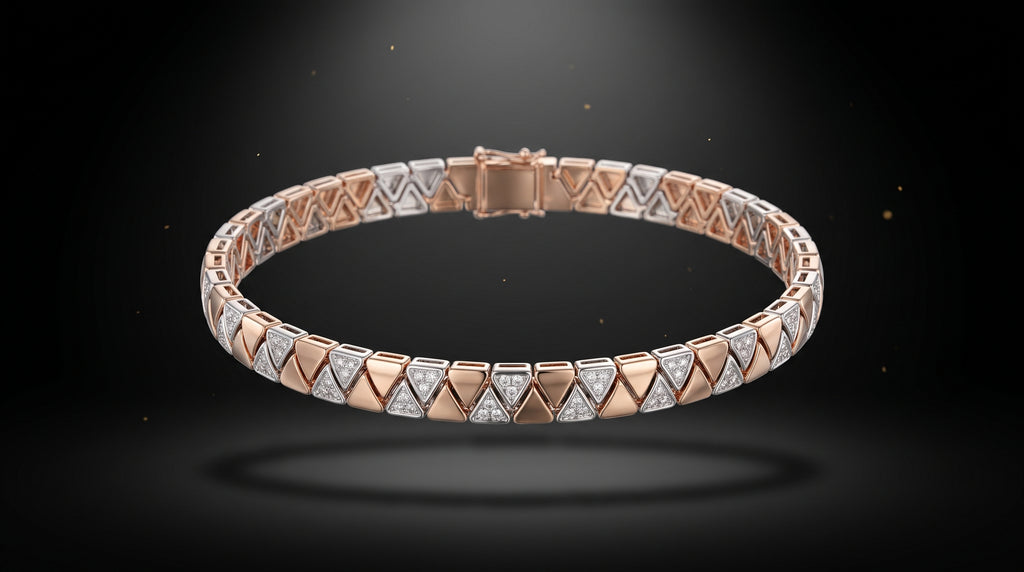 The Signature Two-Tone Link Bracelet — Handcrafted Men's Statement Piece