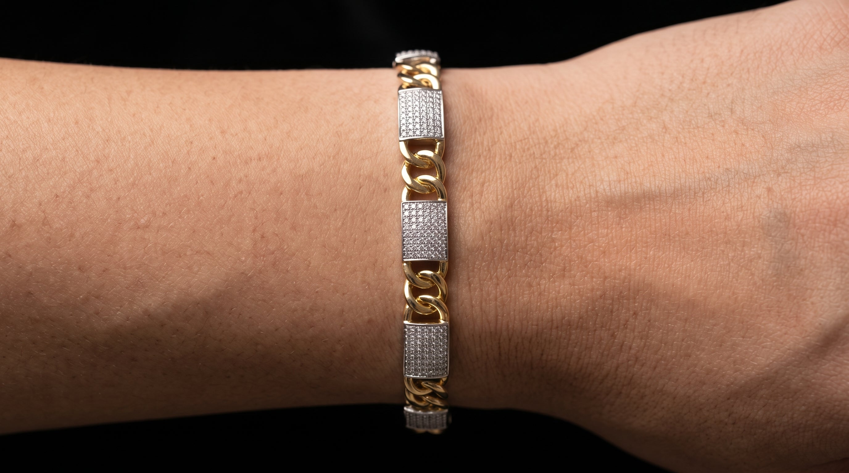 The Signature Two-Tone Link Bracelet — Handcrafted Men's Statement Piece