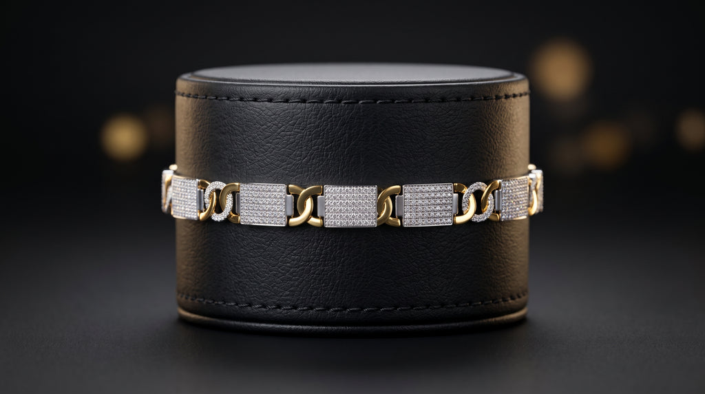 The Signature Two-Tone Link Bracelet — Handcrafted Men's Statement Piece