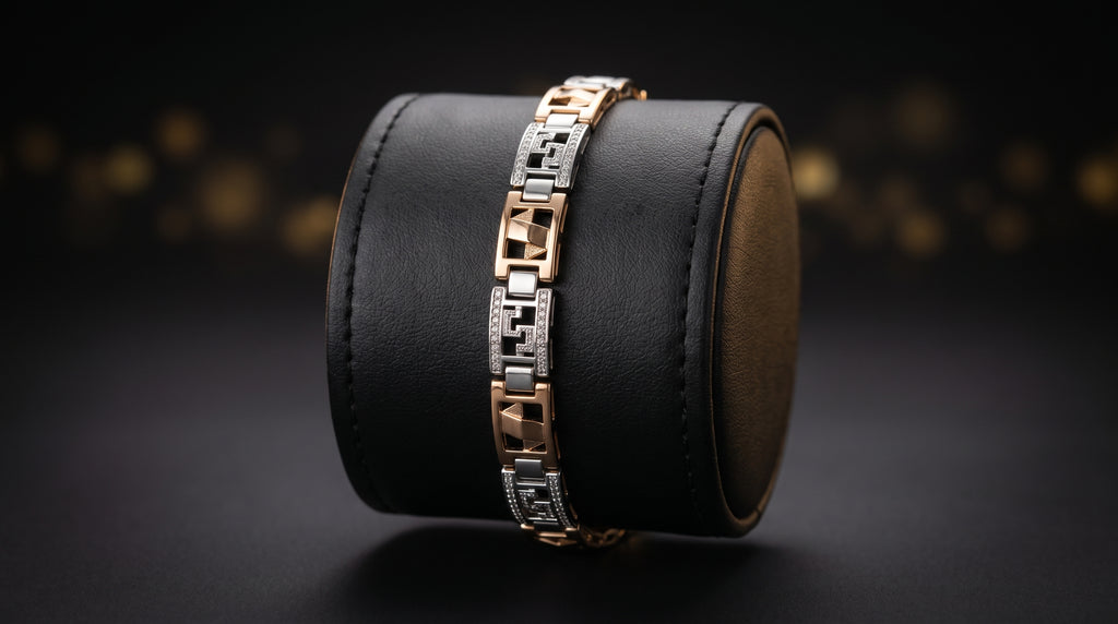 The Signature Two-Tone Link Bracelet — Handcrafted Men's Statement Piece