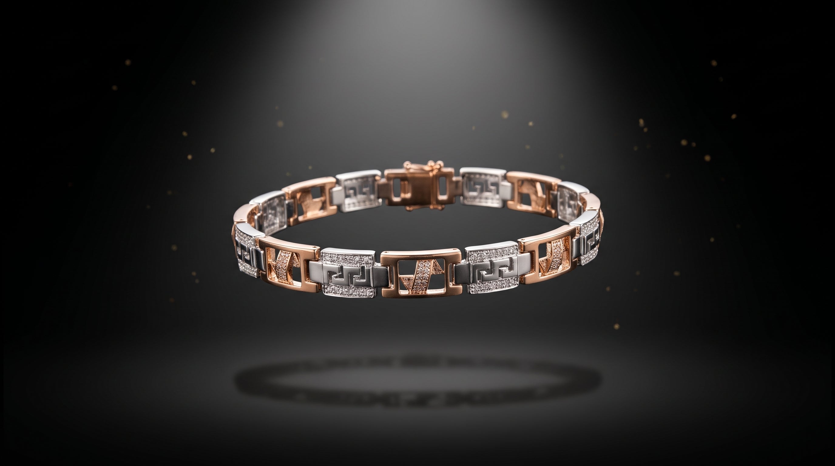 The Signature Two-Tone Link Bracelet — Handcrafted Men's Statement Piece
