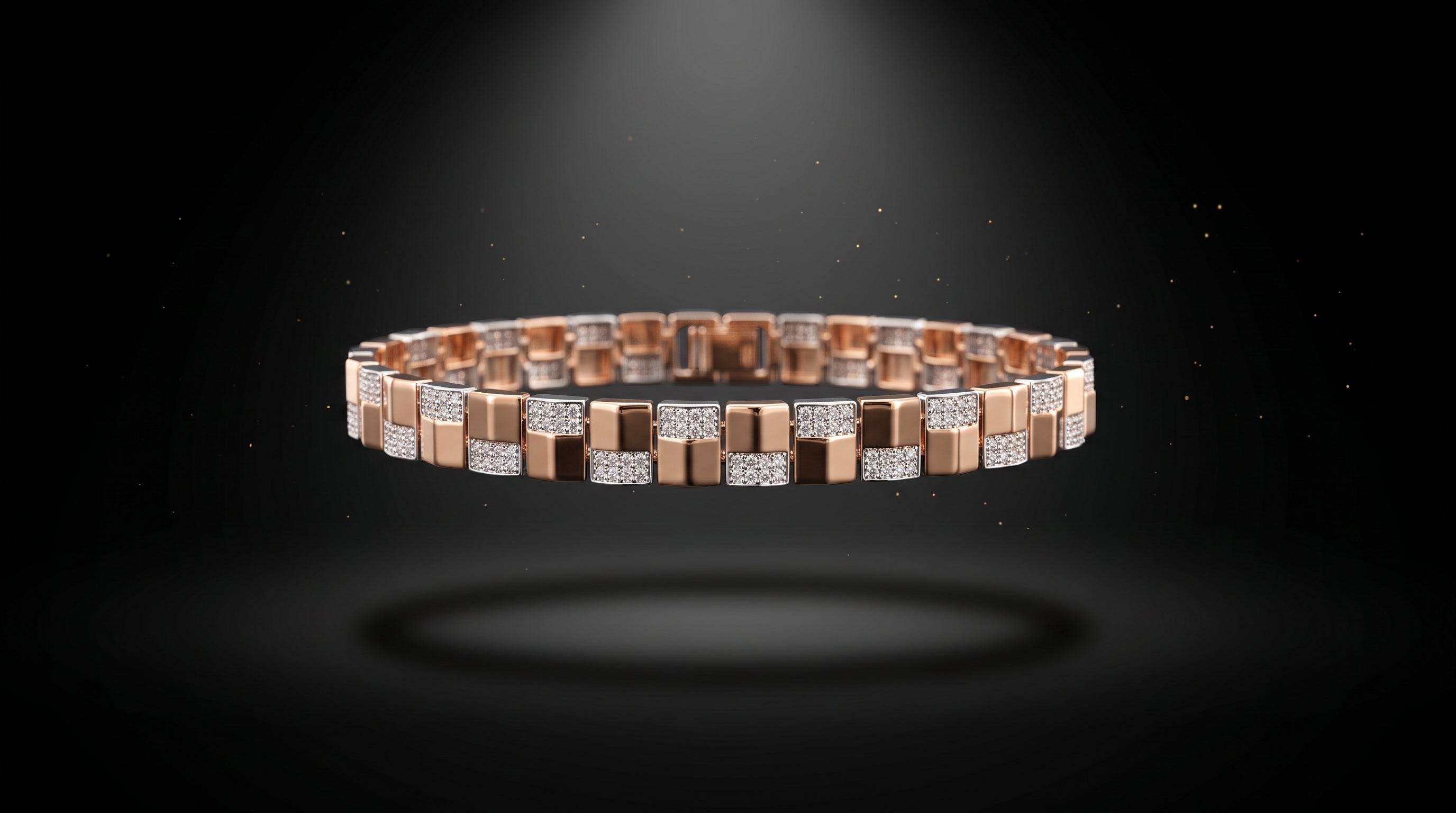 The Signature Two-Tone Link Bracelet — Handcrafted Men's Statement Piece