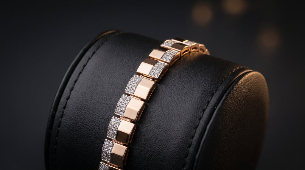 The Signature Two-Tone Link Bracelet — Handcrafted Men's Statement Piece