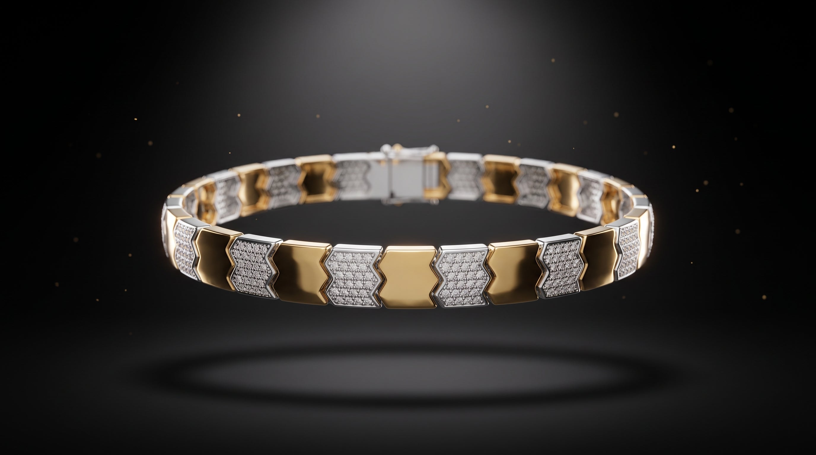 The Signature Two-Tone Link Bracelet — Handcrafted Men's Statement Piece