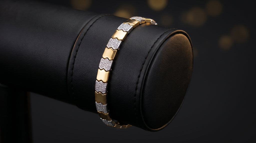 The Signature Two-Tone Link Bracelet — Handcrafted Men's Statement Piece