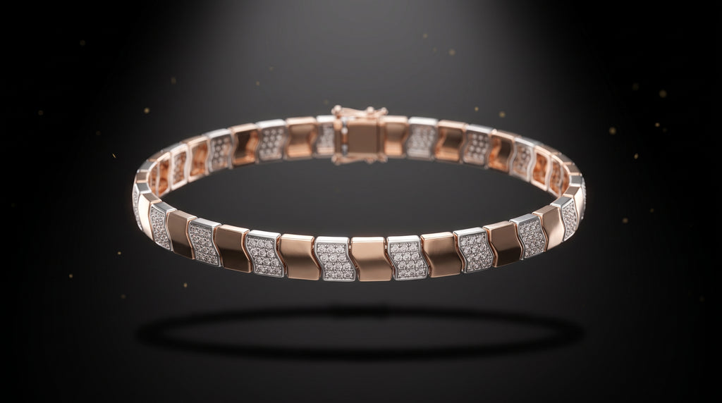 The Signature Two-Tone Link Bracelet — Handcrafted Men's Statement Piece