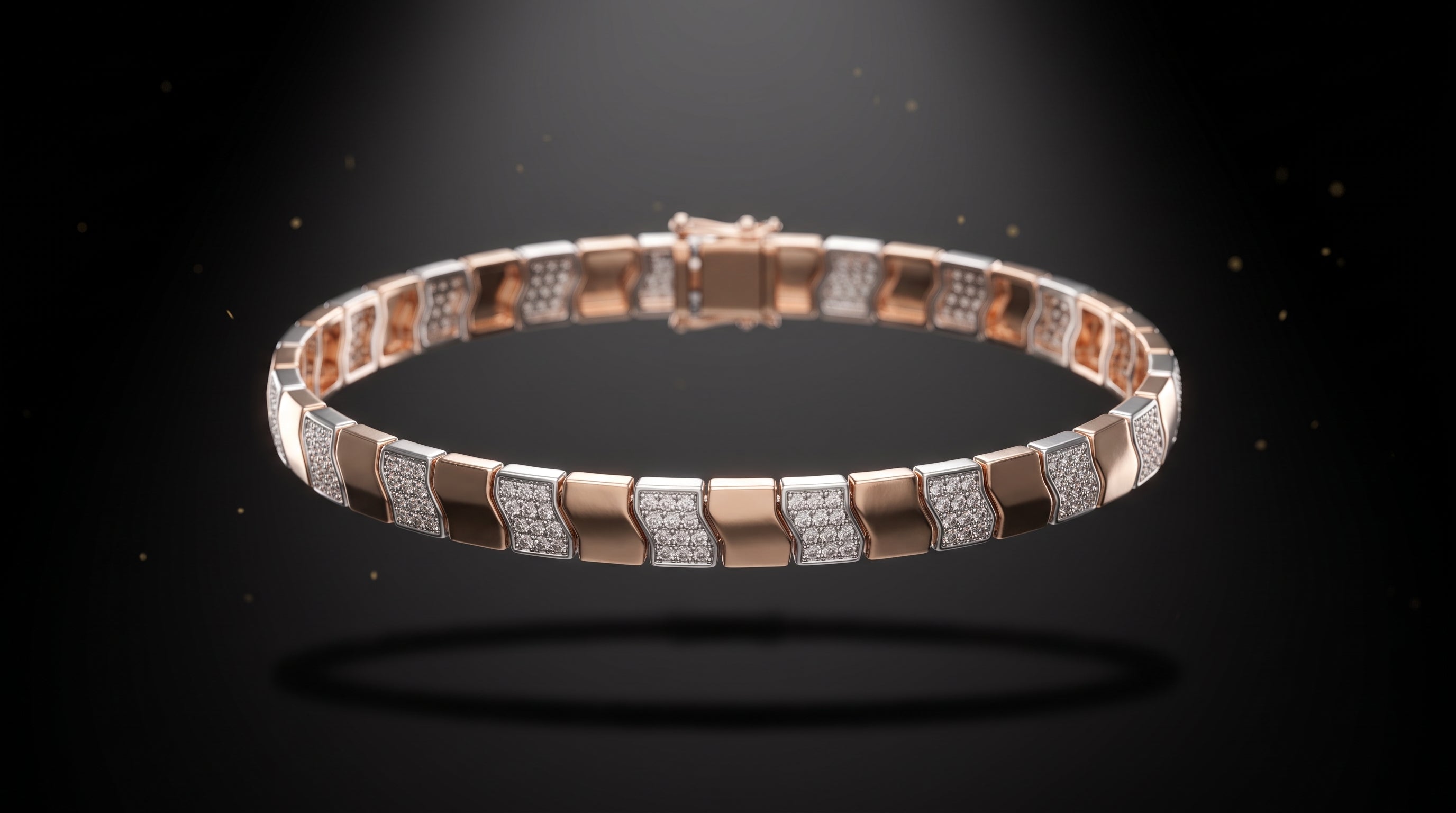 The Signature Two-Tone Link Bracelet — Handcrafted Men's Statement Piece
