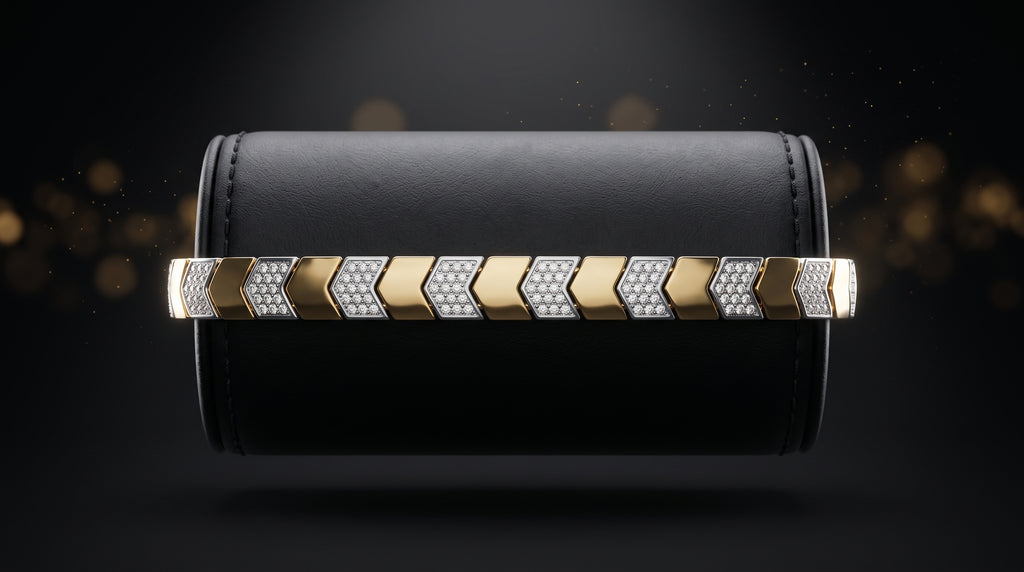 The Signature Two-Tone Link Bracelet — Handcrafted Men's Statement Piece
