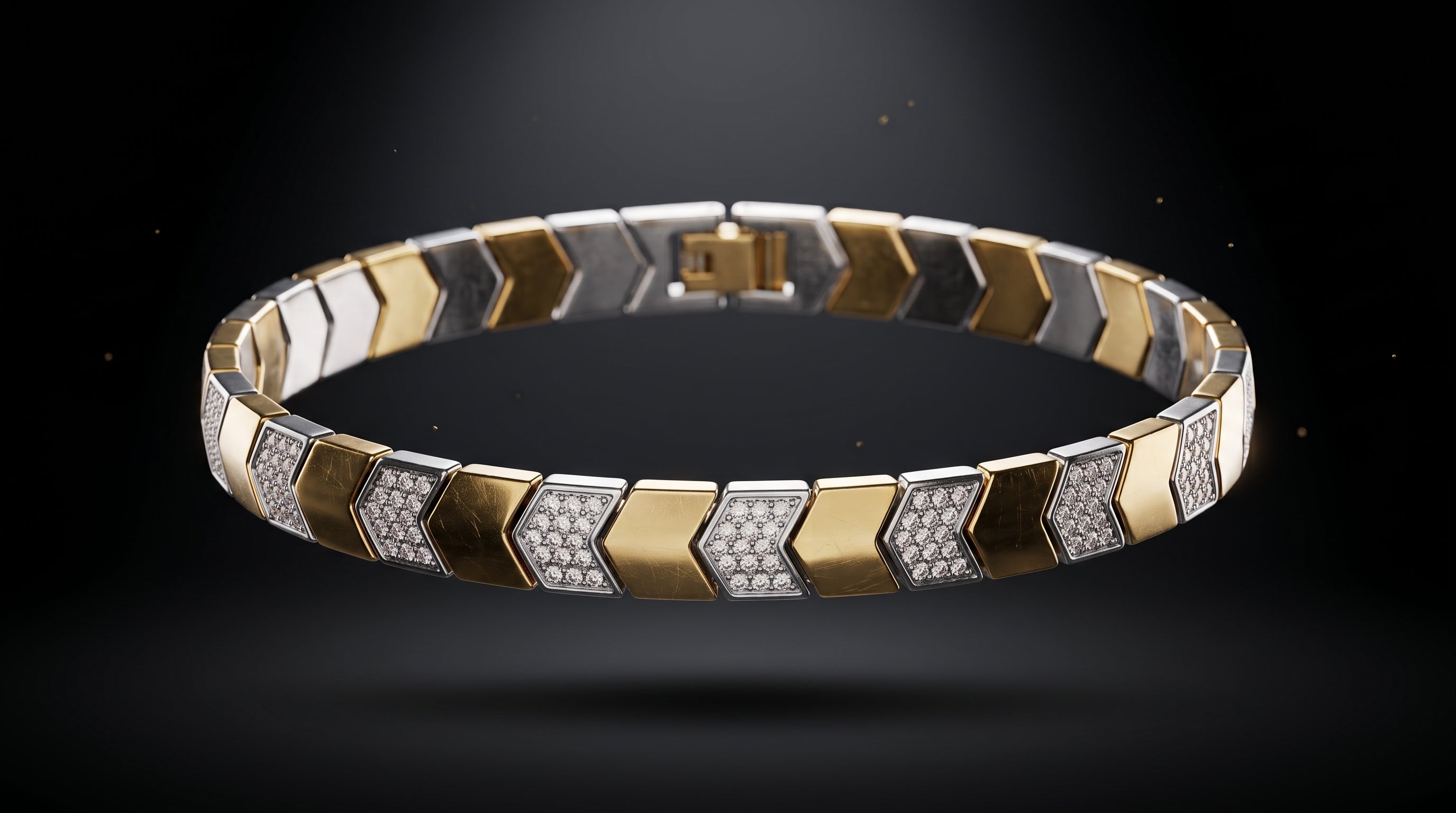 The Signature Two-Tone Link Bracelet — Handcrafted Men's Statement Piece