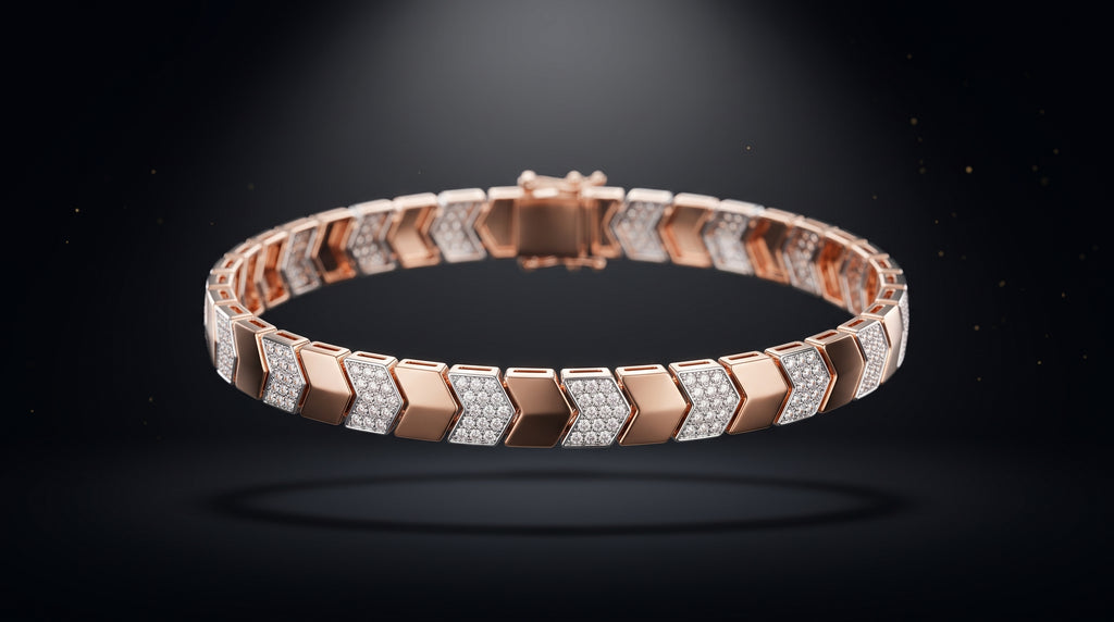 The Signature Two-Tone Link Bracelet — Handcrafted Men's Statement Piece