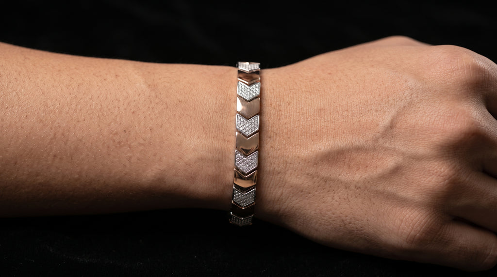 The Signature Two-Tone Link Bracelet — Handcrafted Men's Statement Piece