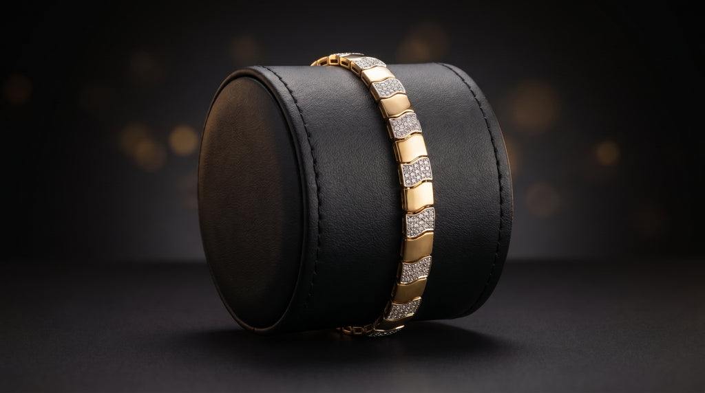The Signature Two-Tone Link Bracelet — Handcrafted Men's Statement Piece