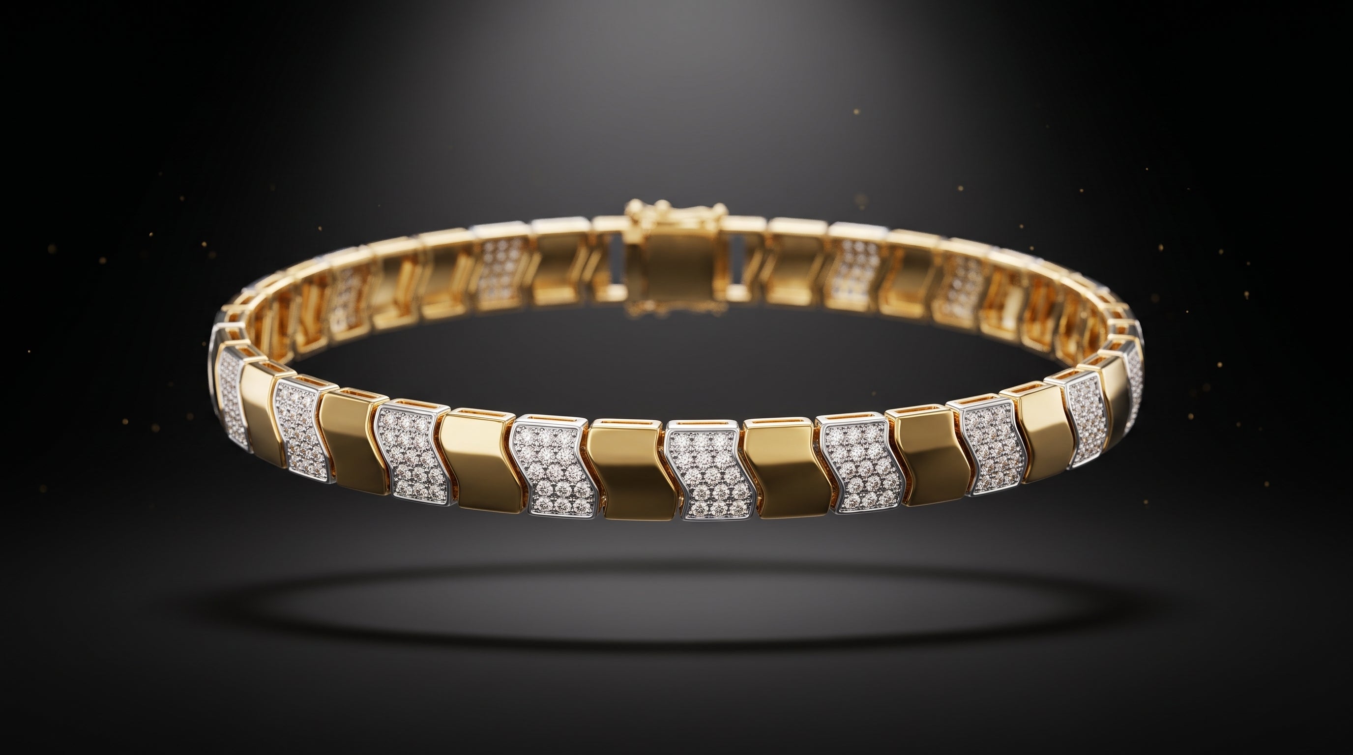 The Signature Two-Tone Link Bracelet — Handcrafted Men's Statement Piece