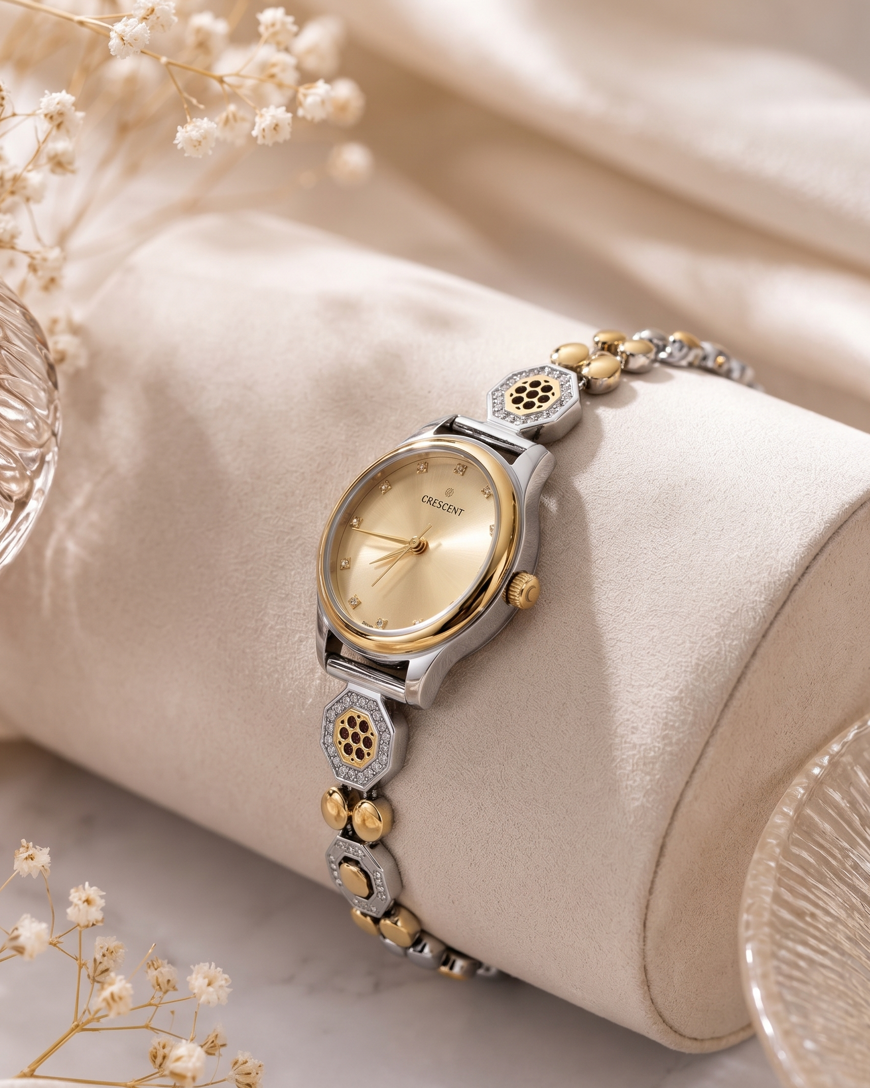 Premium Fancy Watch for Women – Dual Tone Finish