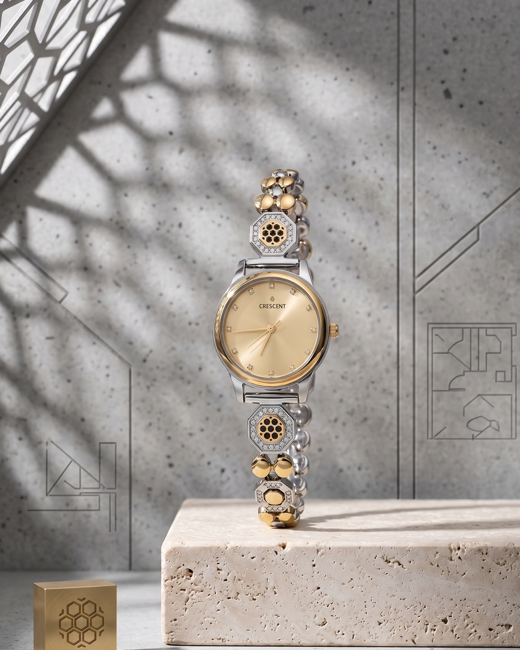 Premium Fancy Watch for Women – Dual Tone Finish