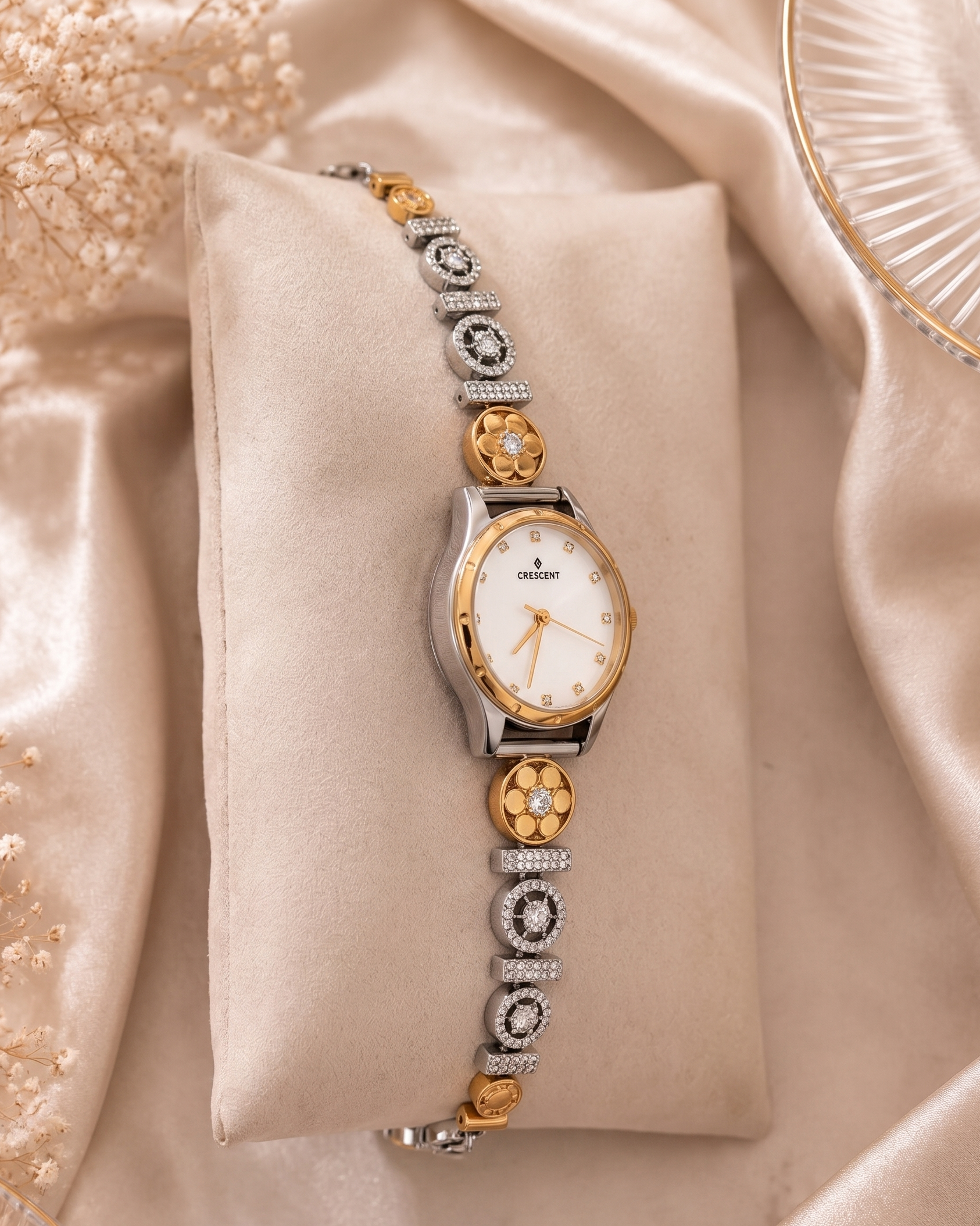 Premium Fancy Watch for Women – Dual Tone Finish