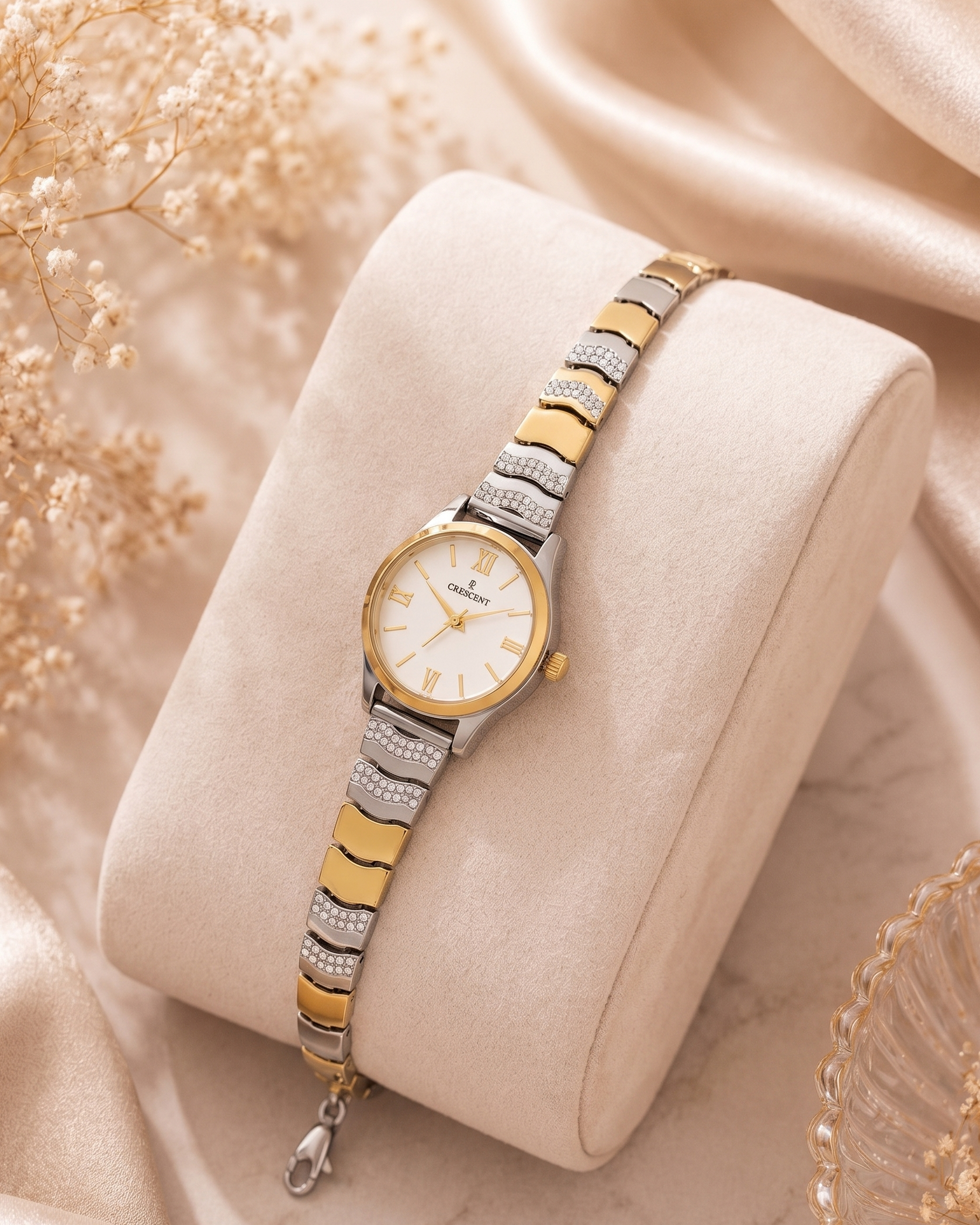Premium Fancy Watch for Women – Dual Tone Finish