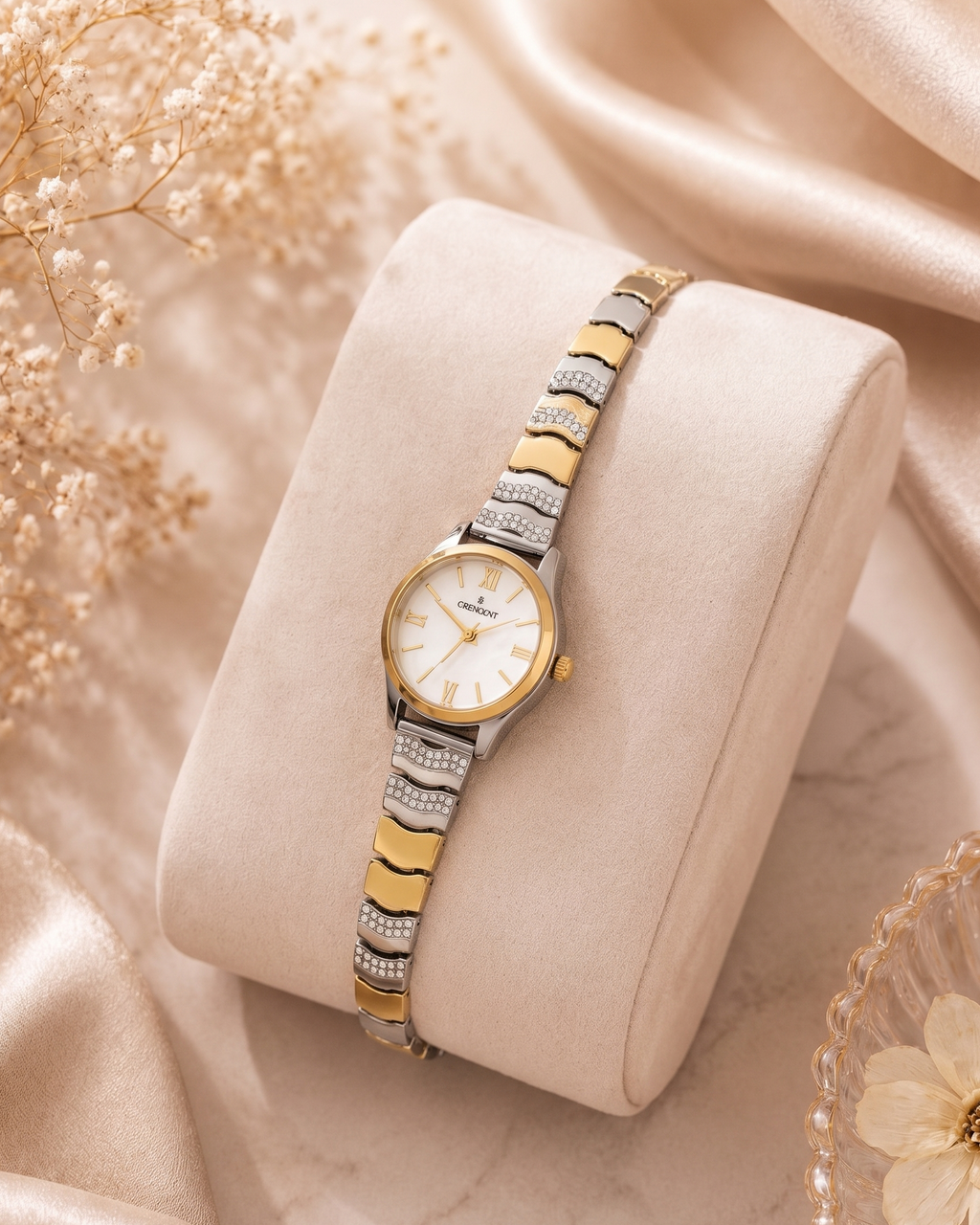 Premium Fancy Watch for Women – Dual Tone Finish