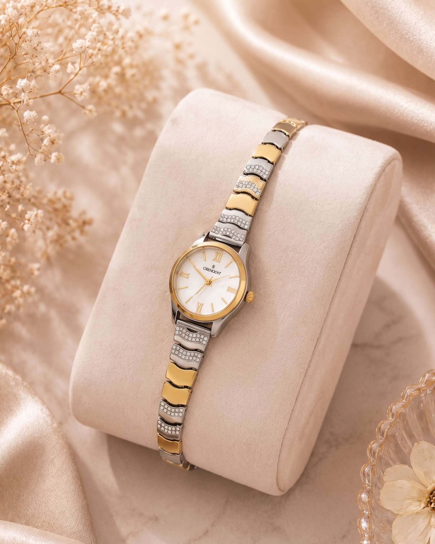 Premium Fancy Watch for Women – Dual Tone Finish