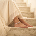 Handcrafted Anklet Pair with Ghungroo – Silver Finish