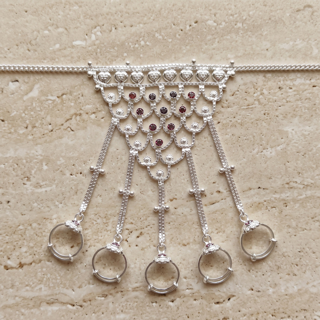 Traditional Hathphool Bracelet with Chain & Rings