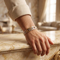 Men's Kada Bracelet | Jwelisha  | Gold & Silver Finish, Openable Lock