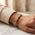 Men's Kada Bracelet | Jwelisha  | Gold & Silver Finish, Openable Lock