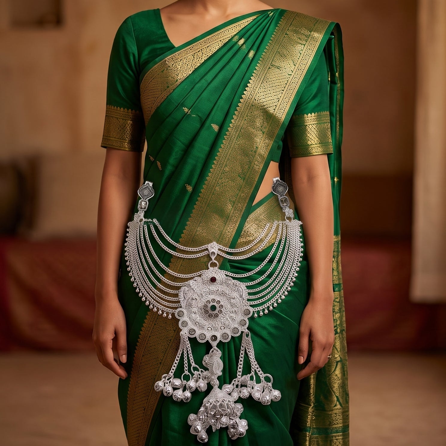 Traditional Kandora Waist Chain with Ghungroo