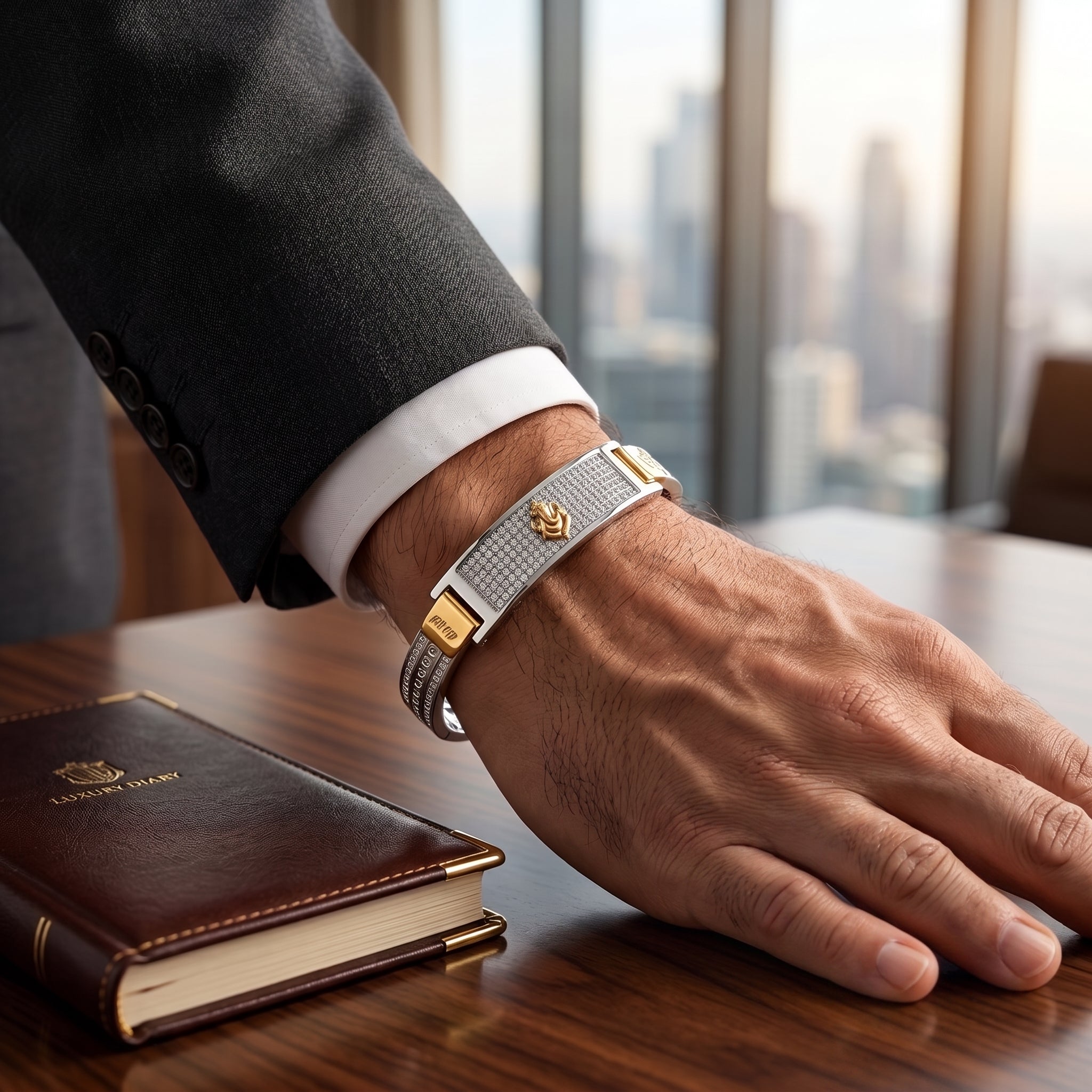 Men's Kada Bracelet | Jwelisha  | Gold & Silver Finish, Openable Lock