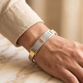 Men's Kada Bracelet | Jwelisha  | Gold & Silver Finish, Openable Lock