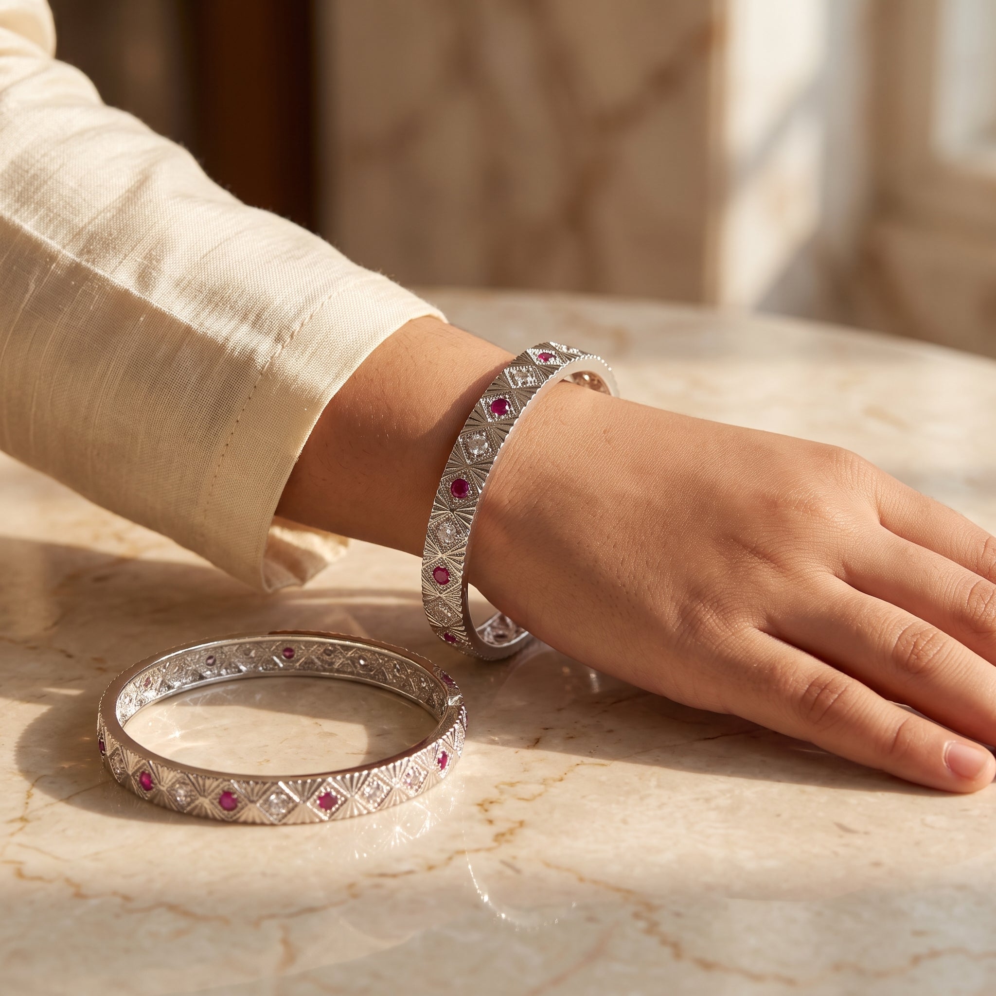 Jwelisha Kids Kada – Premium Stone-Studded Bangle for Girls
