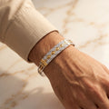 Men's Kada Bracelet | Jwelisha  | Gold & Silver Finish, Openable Lock