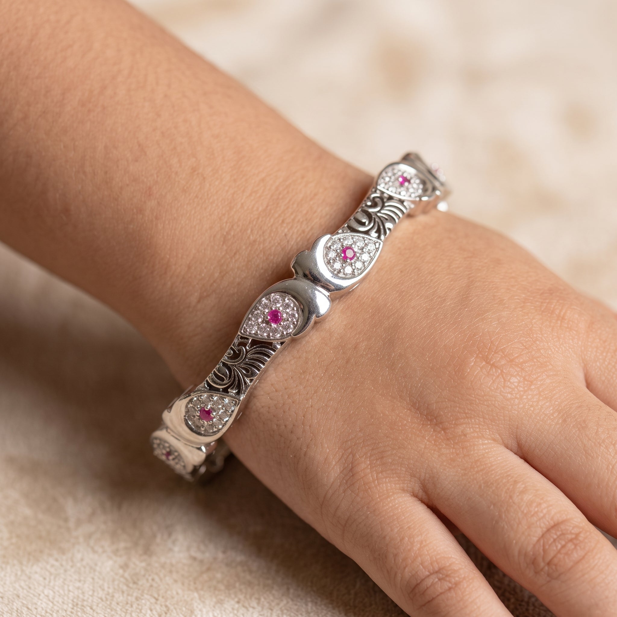 Jwelisha Kids Kada – Premium Stone-Studded Bangle for Girls
