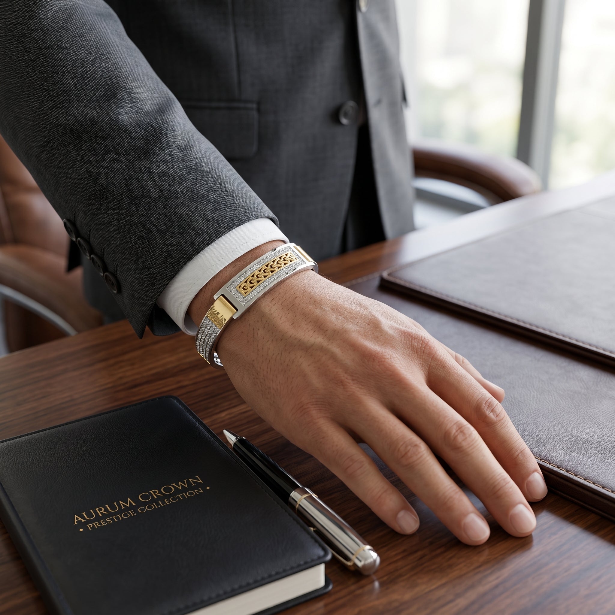 Men's Kada Bracelet | Jwelisha  | Gold & Silver Finish, Openable Lock