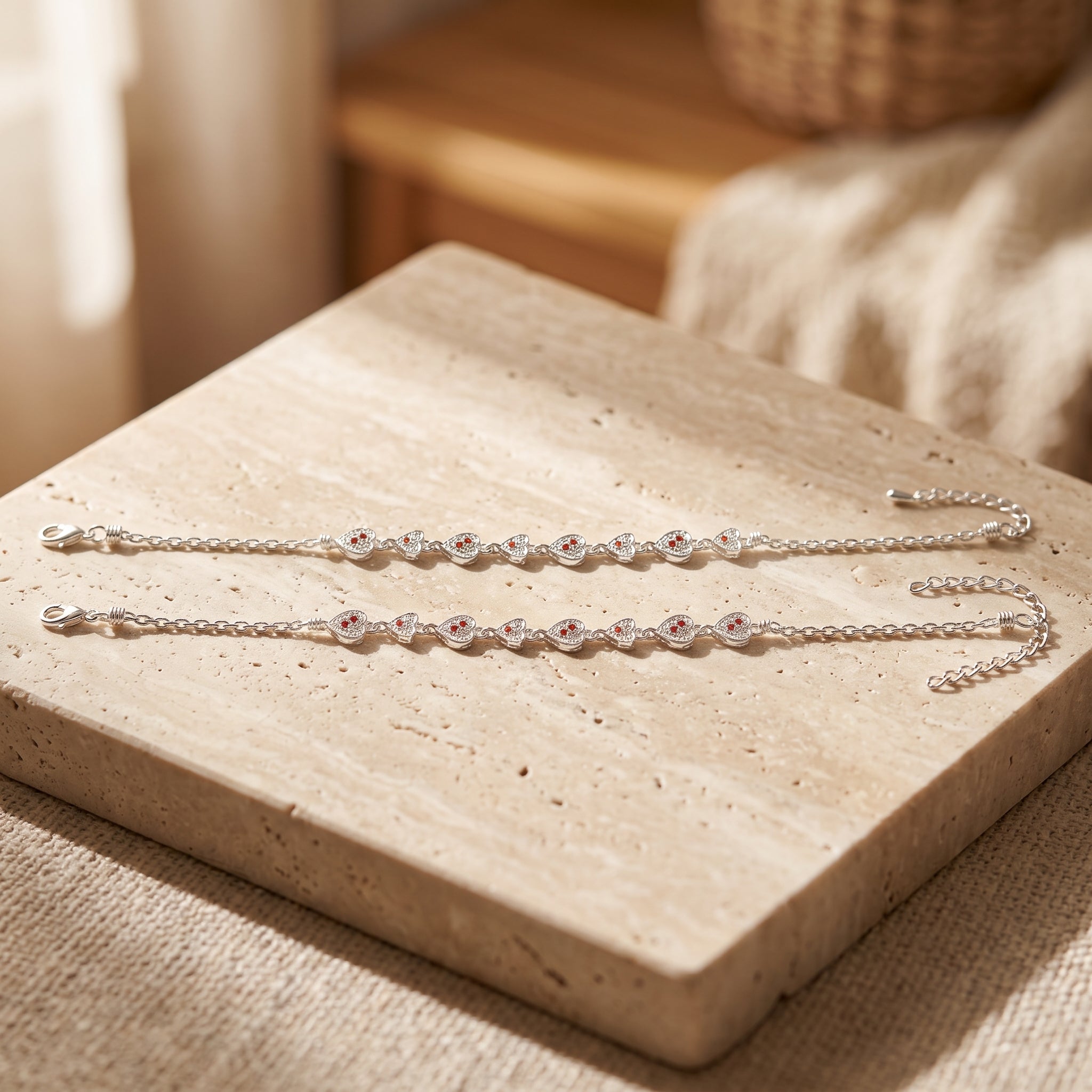 Handcrafted Anklet Pair with Ghungroo – Silver Finish