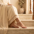 Handcrafted Anklet Pair with Ghungroo – Silver Finish