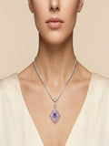 Premium German Silver Floral Pendant Necklace