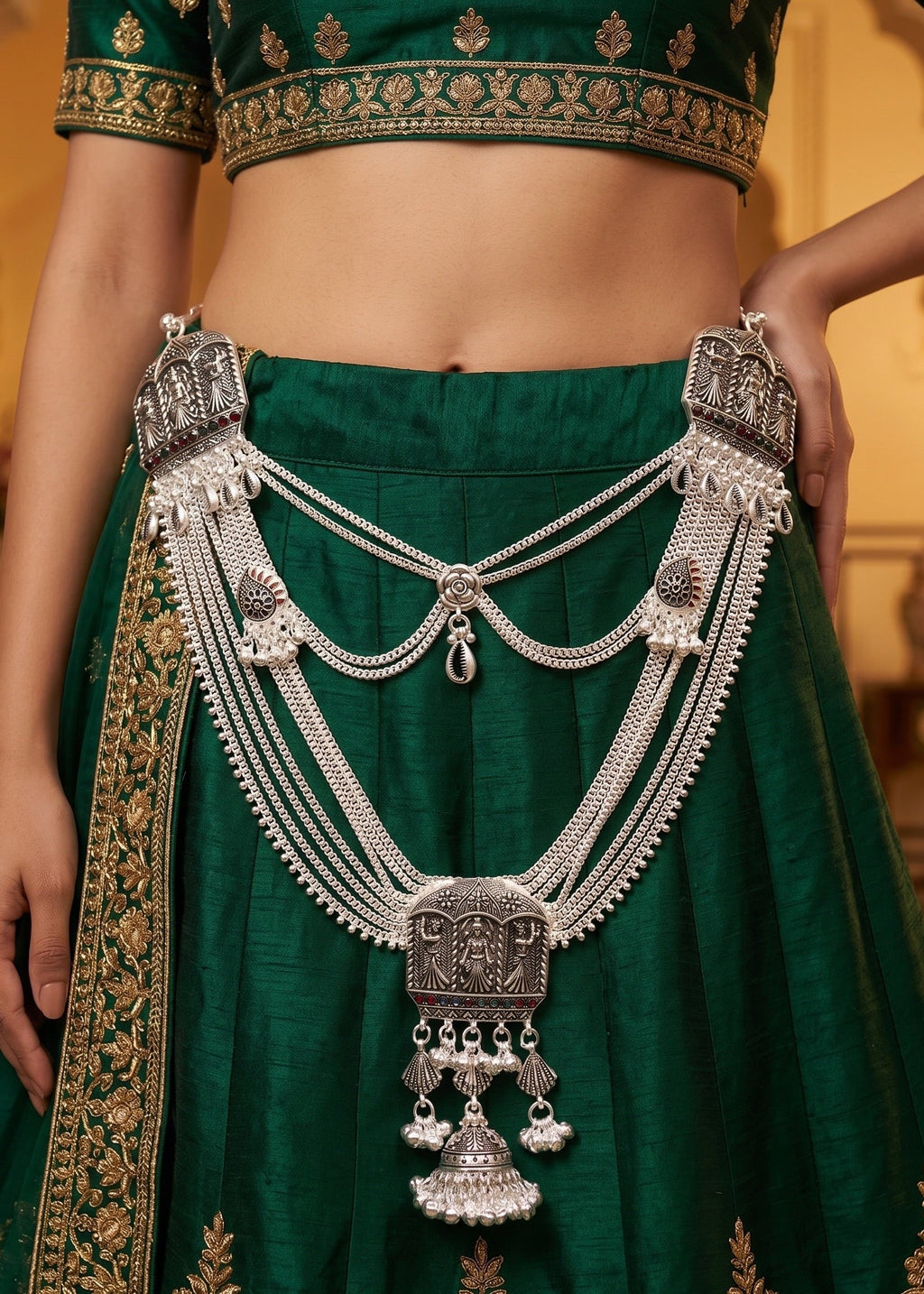 Traditional Designer Kandora | Silver Plated Ethnic Jewellery for Women