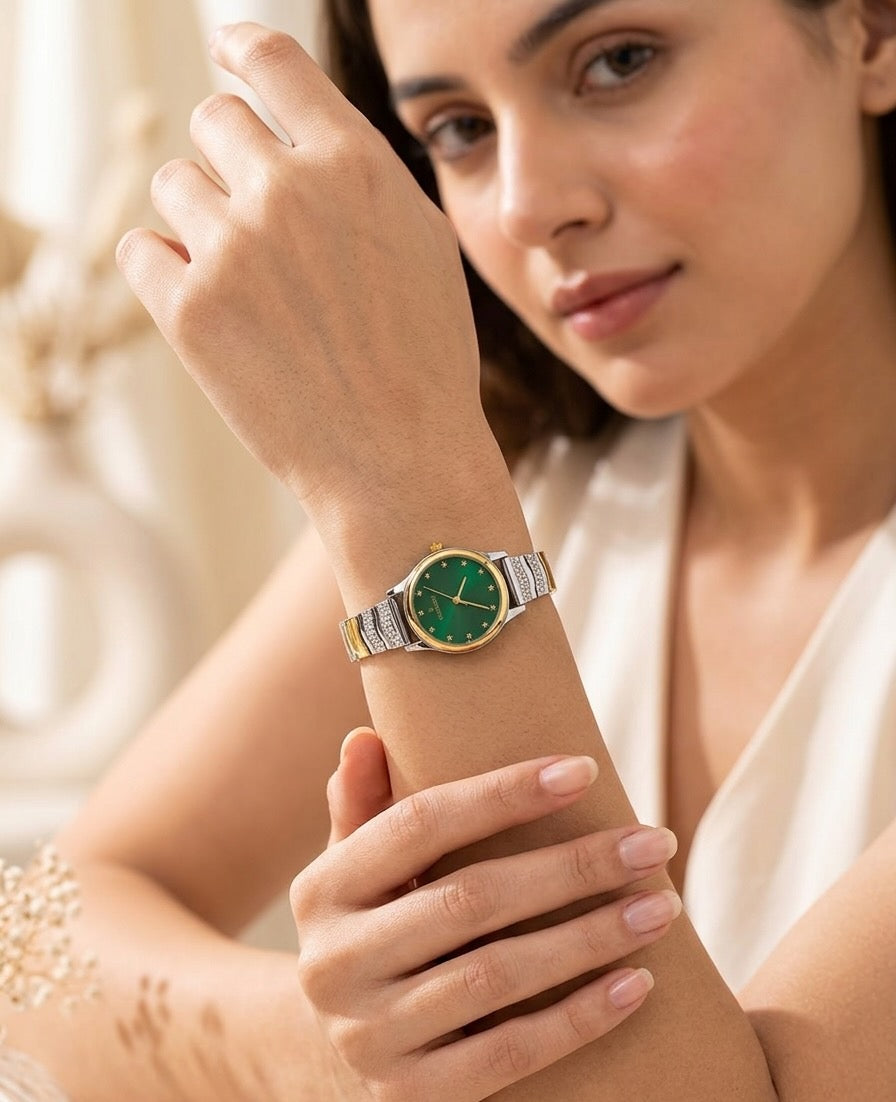 Premium Fancy Watch for Women – Dual Tone Finish