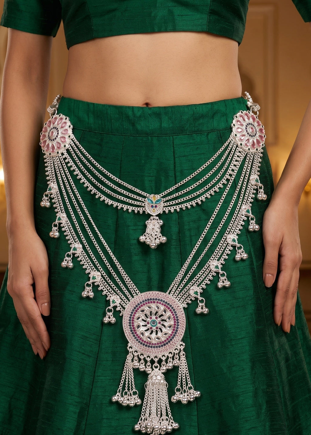 Majestic Peacock Tiered Kandora by Radhe Payal