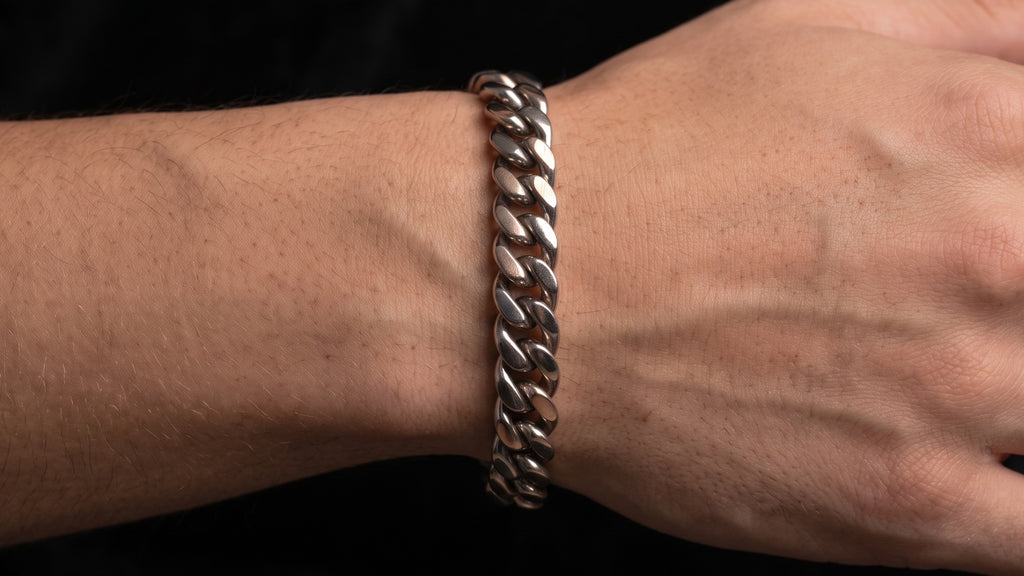 The Signature Two-Tone Link Bracelet — Handcrafted Men's Statement Piece