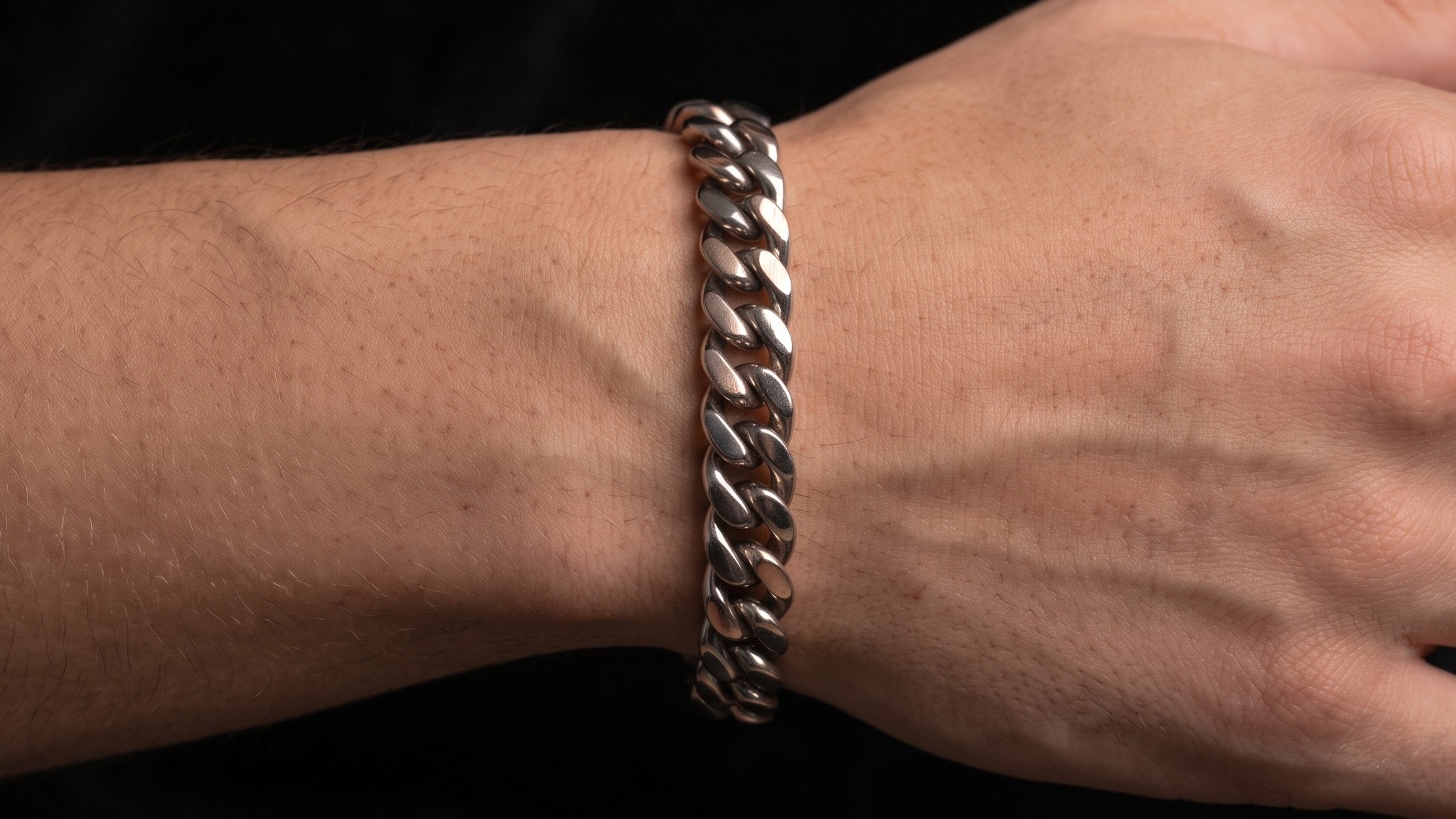 The Signature Two-Tone Link Bracelet — Handcrafted Men's Statement Piece