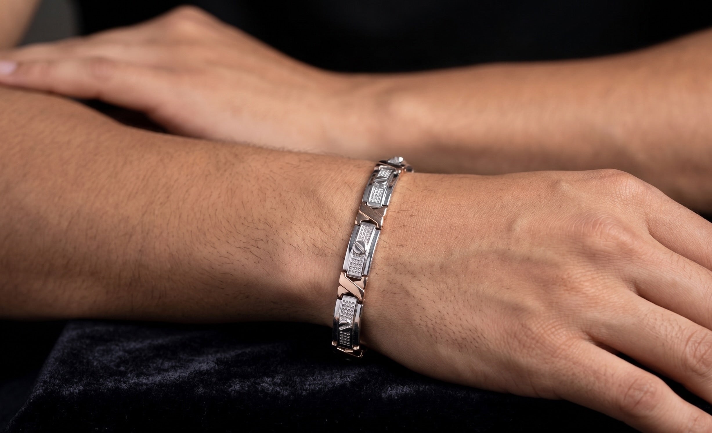 Luxury German Silver 0 Touch Silver Plated Bracelet – Premium Imitation Jewellery