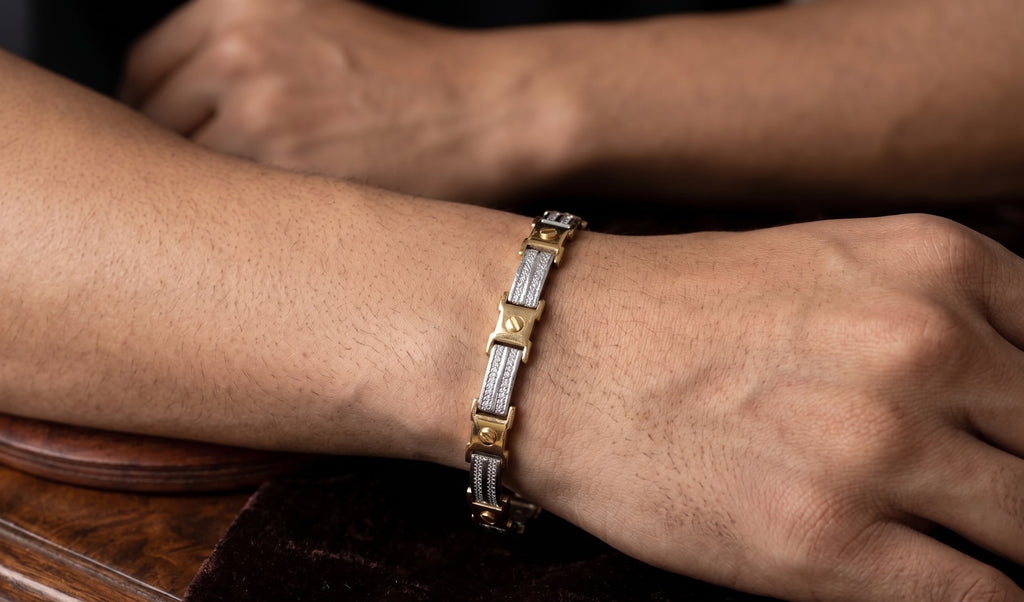 Luxury German Silver 0 Touch Silver Plated Bracelet – Premium Imitation Jewellery