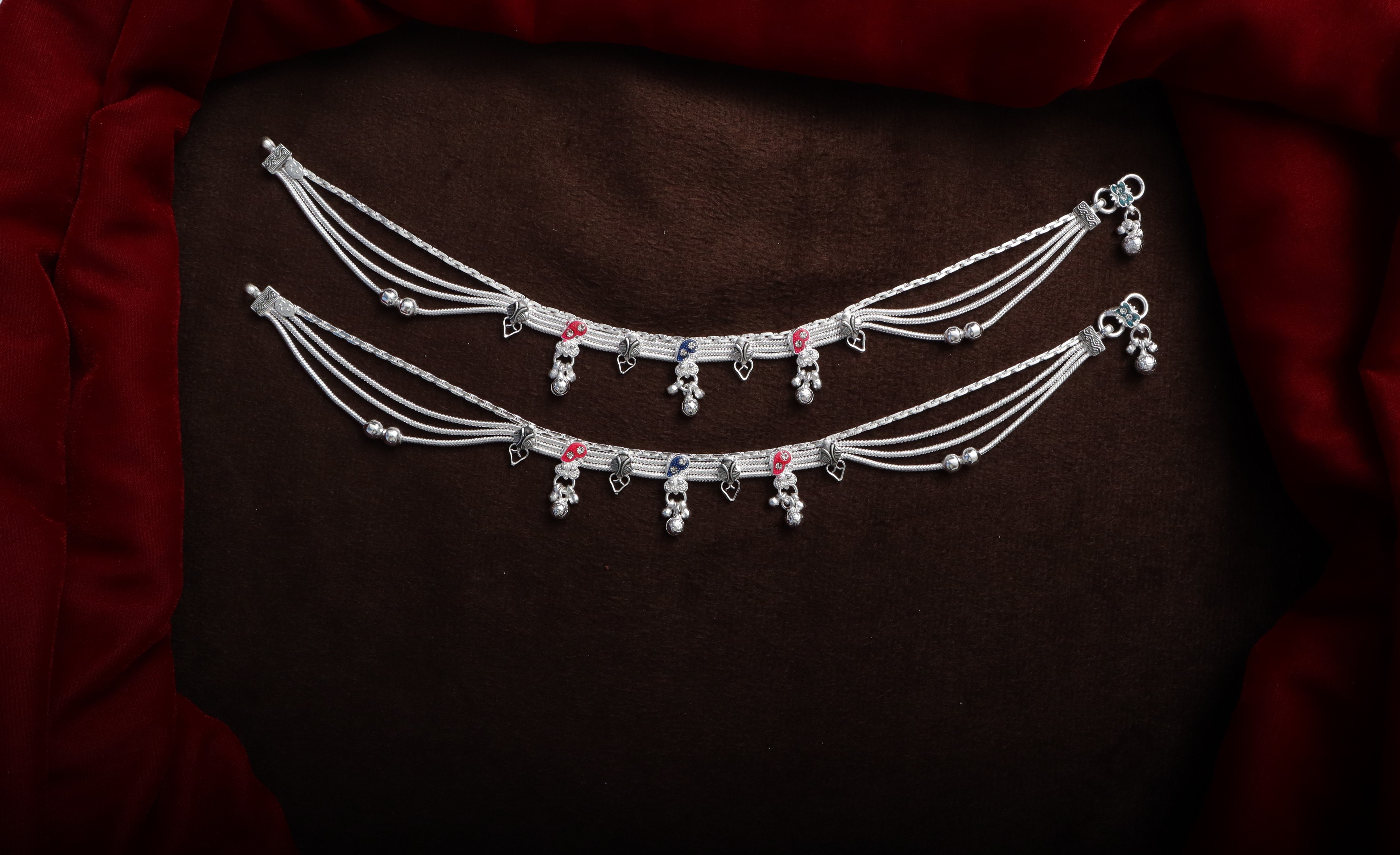 Designer German Silver Bridal Payal | Silver Plated Anklet | Traditional Fancy Payal for Women | 40-80 Gram